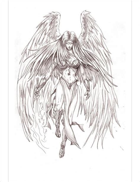 Drawings Of Angels Template Business