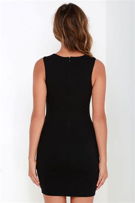 Black Dress Bodycon Dress Sleeveless Dress Lbd 4800