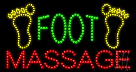 foot massage animated led sign massage led signs