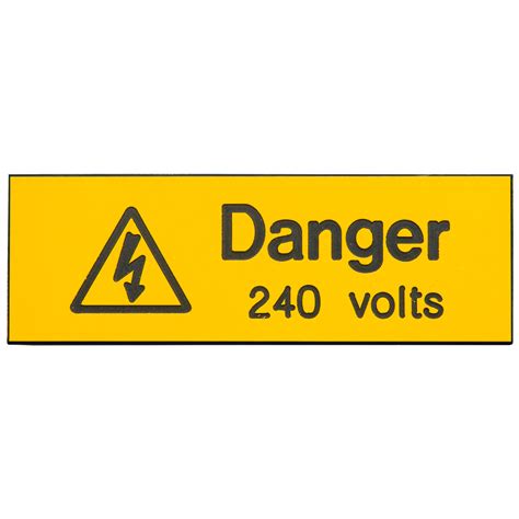Industrial Signs Is0405en Danger 240v 75x25 Pack Of 5 Rigid Engraved