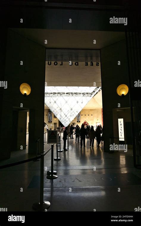 Inverted Glass Pyramid Inside Underground Department Store Under The