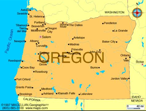 Oregon Map Discover The Wonders Of Oregon