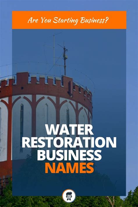 362 Best Water Restoration Business Names Ideas Thebrandboy In 2020