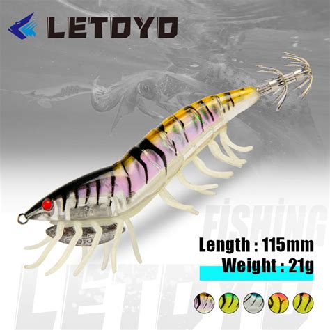 Letoyo G Mm Squid Lure Luminous Rattle Eging Fishing Jig Jigging