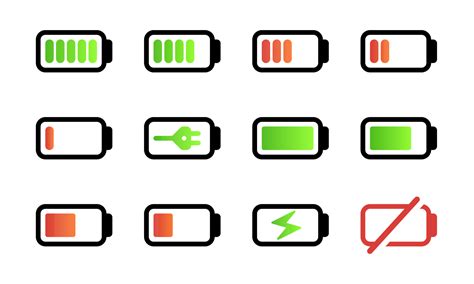 Vector Illustration Of Battery Level Icon Set Suitable For Design