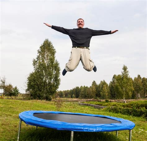 Man Jumping On The Trampoline Management Concepts Perspectives