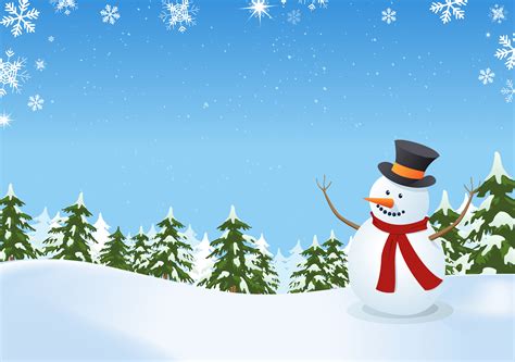 Snowman stock vectors, clipart and illustrations. Snowman In Winter Landscape - Download Free Vectors ...