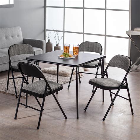 Maybe you would like to learn more about one of these? Meco Sudden Comfort Deluxe Double Padded Chair and Back 5-Piece Card Table Set - Courtyard Black ...