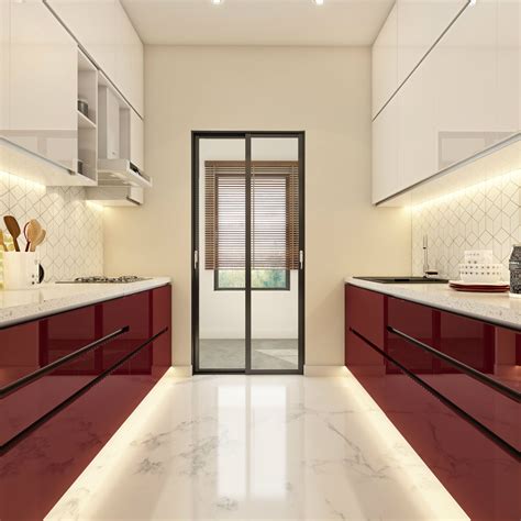 Modern Indian Parallel Kitchen Interior Design