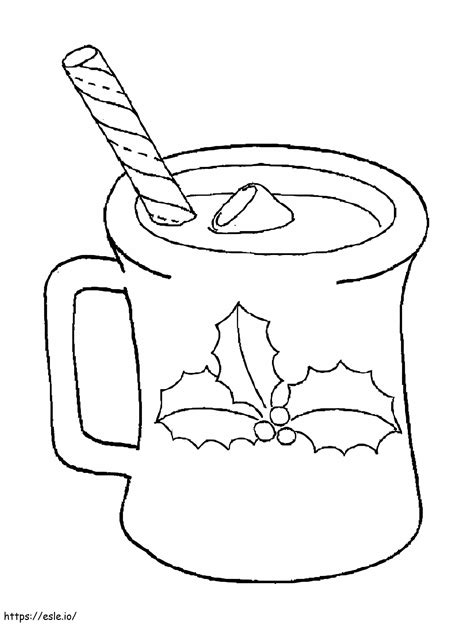 Hot Chocolate For Kid Coloring Page
