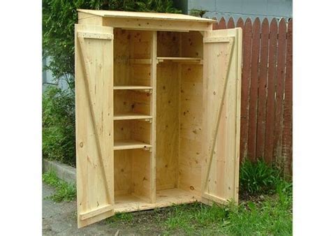 It'll hold most of your gardening and lawn care tools and supplies and keep them close. Garden Tool Closet | Wooden Garden Storage Cabinet