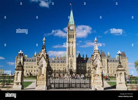 Centre Block Of The Canadian Parliament Buildings Ottawa Ontario
