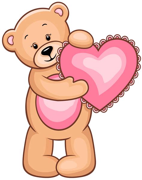 Heart Teddy Bear For Valentines Day Clipart Clip Art Library