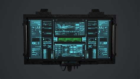3d Asset Sci Fi Screen Television Videogame Cgtrader