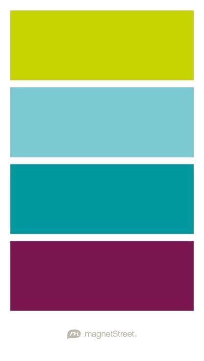 Chartreuse Turquoise Teal And Sangria Wedding Color Palette Custom