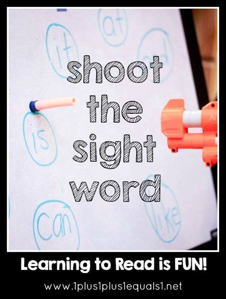 Shoot The Sight Word Great Fun For Active Young Learners Literacy