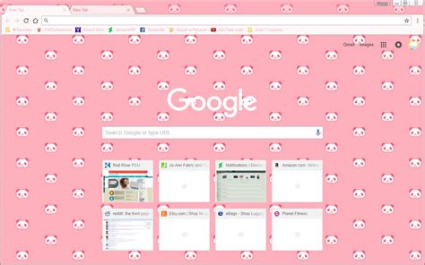 Google Chrome Theme - Cute Pixel Pink Panda Bears by Sleepy-Stardust on