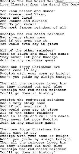 Story Of Rudolph The Red Nosed Reindeer Lyrics