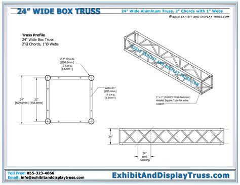 24" Wide Aluminum Truss - Specifications