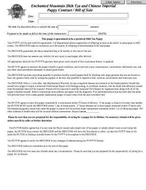 Companion puppy sales agreement contract and bill of sale. 20 Printable puppy sale contract pdf Forms and Templates ...