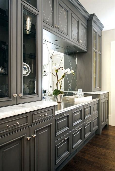 Love This Rich Charcoal Gray On Kitchen Cabinets Like With The Marble