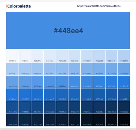 Hex Color Code 448ee4 Dark Sky Blue Color Information Hsl Rgb