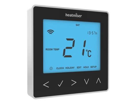 Heatmiser Neostat Wired Thermostat Black Waterware