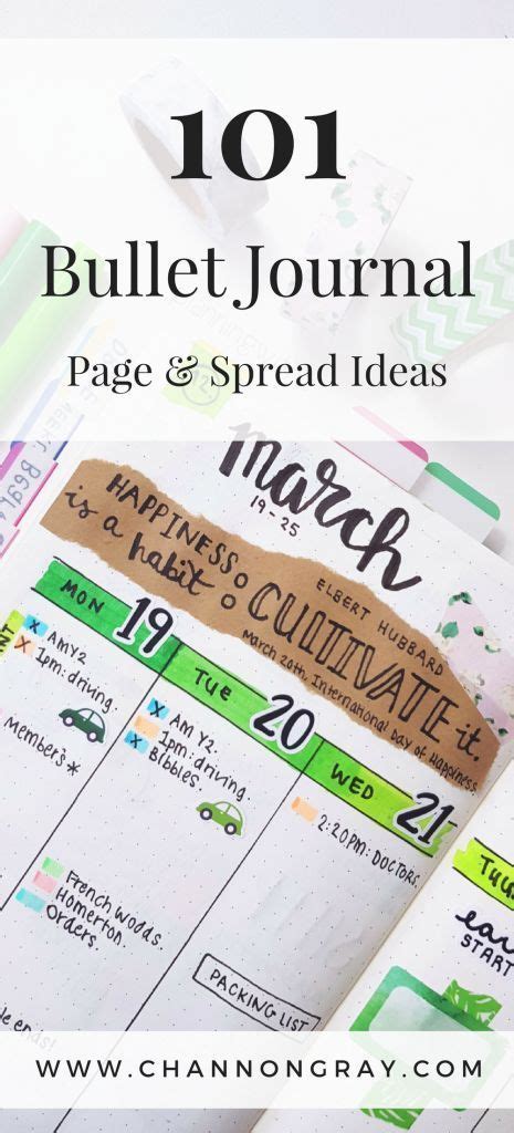 101 Creative Bullet Journal Ideas To Keep You Inspired Channon Gray