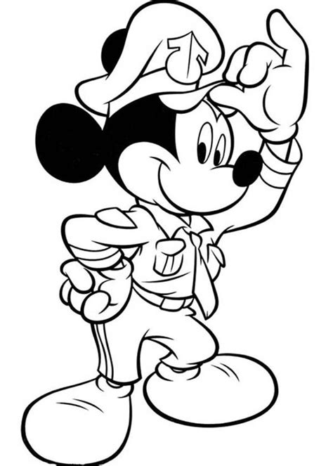 Mickey mouse coloring pages 281. Mickey On His Officer Suit In Mickey Mouse Clubhouse ...