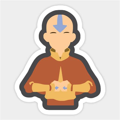 Avatar The Last Airbender Aang Minimalist Aang Sticker Teepublic