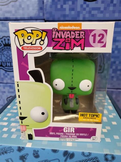 Funko Pop Invader Zim Gir 12 Glow In The Dark Hot Topic Exclusive Wprotector Ebay