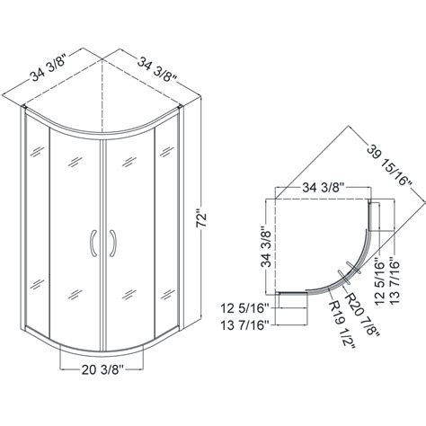 There are no standard bathtub measurements, and bathtubs come in a range of shapes, sizes and styles. DreamLine Prime Frameless Sliding Shower Enclosure and ...