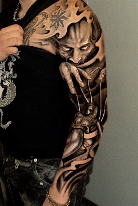 Full Sleeve Tattoo Full Sleeve Dark By ~666afx On Deviantart Full