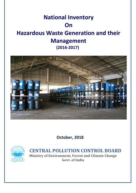 PDF National Inventory Report On Hazardous Waste Generation DOKUMEN