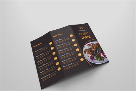 Representative will provide you with a flyer to copy and distribute, and will work closely with you to help make your benefit night a success. Food Menu Tri Fold Bochures | Brochure food, Trifold ...