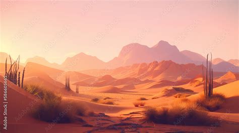 Ai Generated Photos Of Natural Desert Time Illustration Stock Adobe Stock