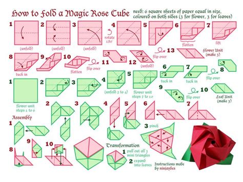 How To Fold Origami Rose Cubes With Instructions And Step By Step
