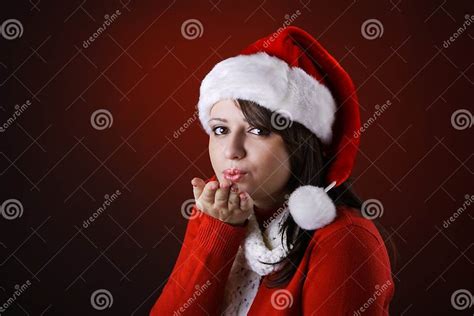 Mrs Claus Blowing Kisses Stock Image Image Of Kisses 16878913