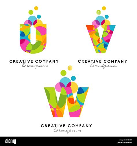 Las Letras Del Alfabeto Creativo Logotipo Cartas Vectoriales Colorido
