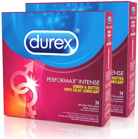 Durex Performax Intense Natural Latex Condoms Ultra Fine Ribbed