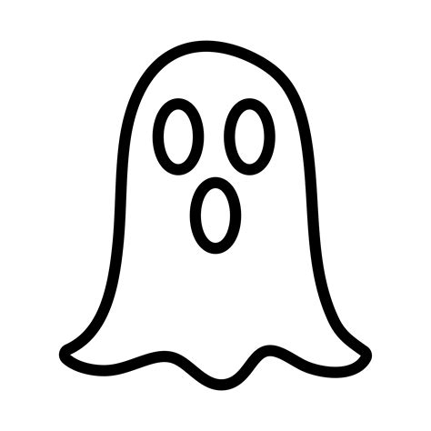Ghost Character Funny Line Style Icon 2567828 Vector Art At Vecteezy