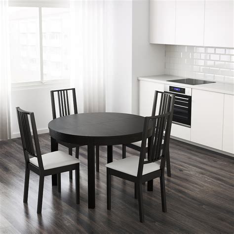 Bjursta Brown Black Extendable Table Ikea
