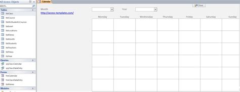 Microsoft Access Calendar Scheduling Database Microsoft Access
