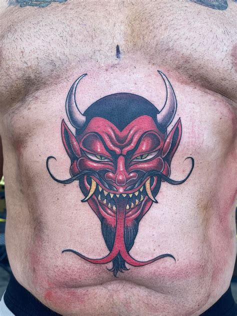 Neo Traditional Devil Head Tattoo The Art Of Bbenjamin