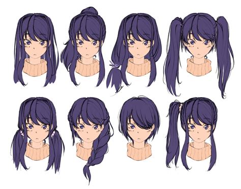Ddlc Various Yuris Hairstyle By Shinchis On Deviantart