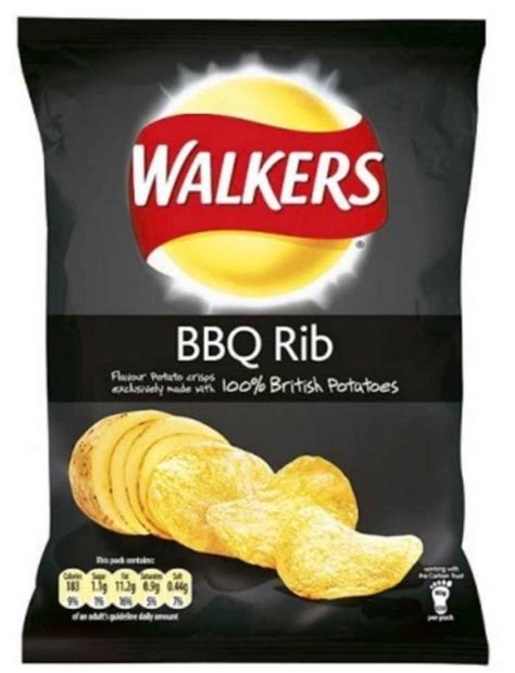Walkers Bbq Rib Flavour Crisps 325g Approved Food