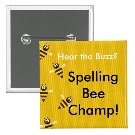 Spelling Bee Champ Button Zazzle