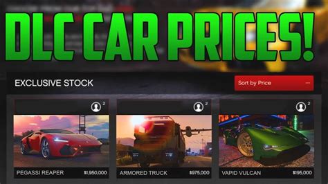 Gta 5 Online Update Cars And Vehicles Prices Estimations Gta 5 Finance