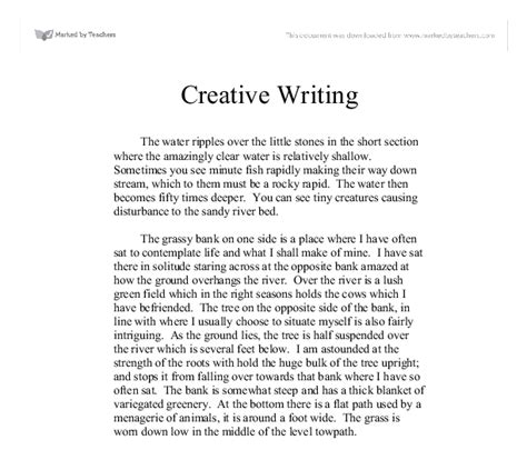 Creative Writing Speech Essay Writing Creative Writing Example Essay