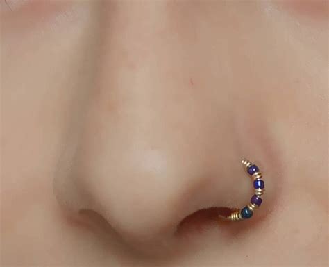 women s nose ring cute nose ring tiny hoop for nose etsy